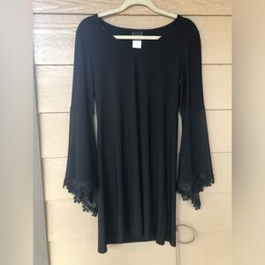 Black Bell Sleeve Dress
